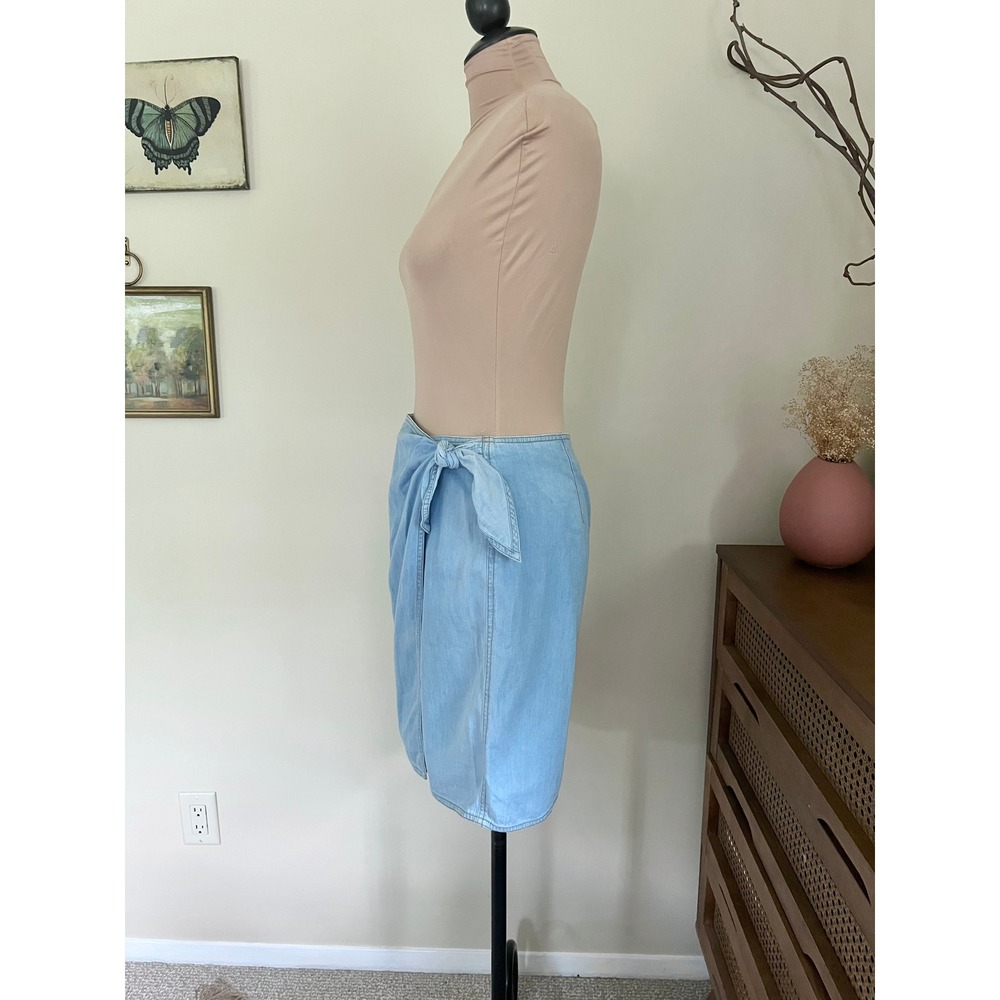 Vintage 90s Liz Wear Denim Wrap Skort - Picture 4 of 7